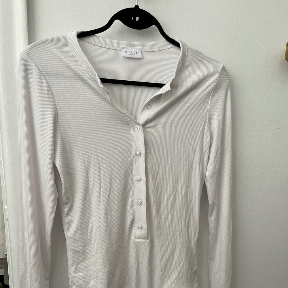 CLYQUE WHITE BODYSUIT